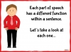 Identifying Parts of Speech Teaching Resources (slide 5/36)